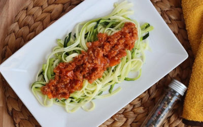 Courgette with Bolognese sauce