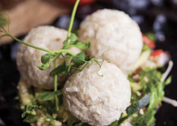 Turkey meatballs with Asian-style bulgur